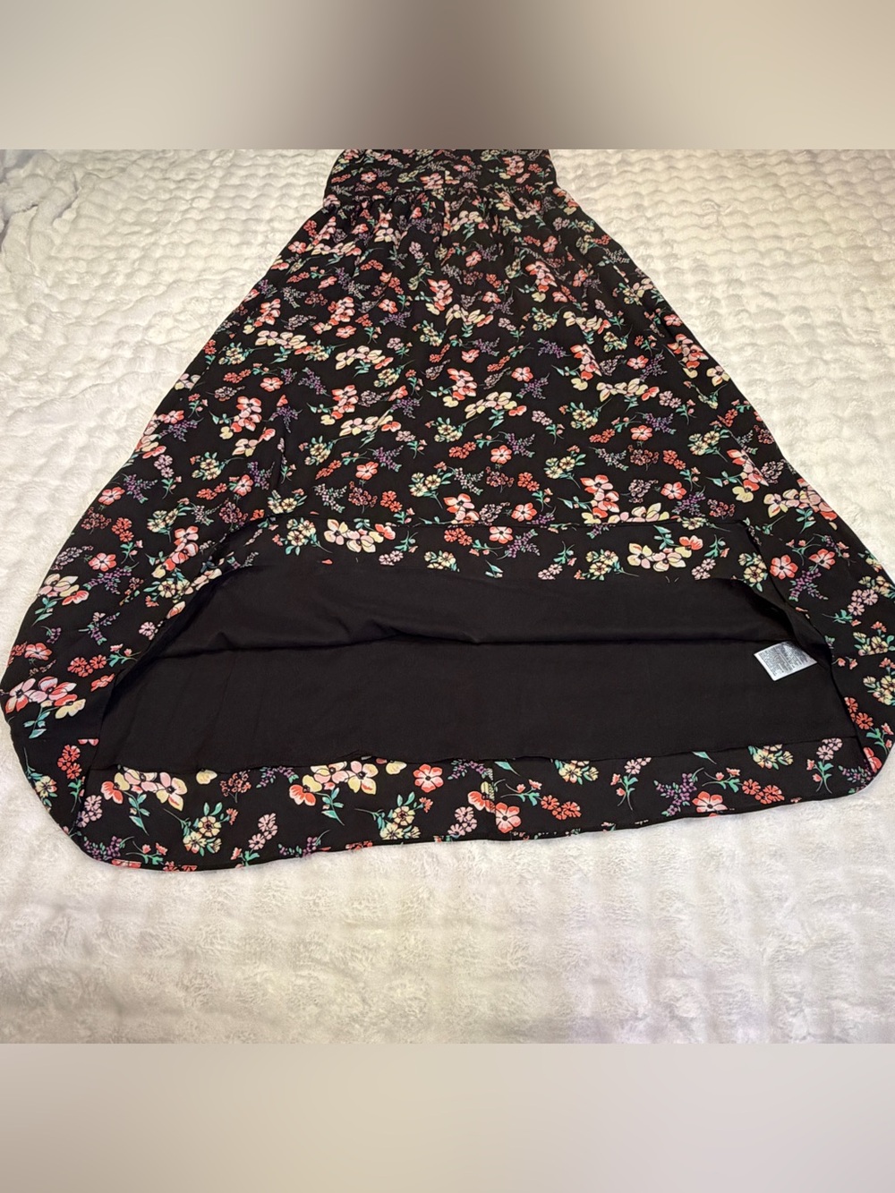 GAP Women’s Sleeveless V-neck Floral Print Black Base Maxi Dress Size 12 - Picture 5 of 10